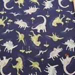 Cotton Ox Printed Fabric Shool boys Dinosaur - nomura tailor