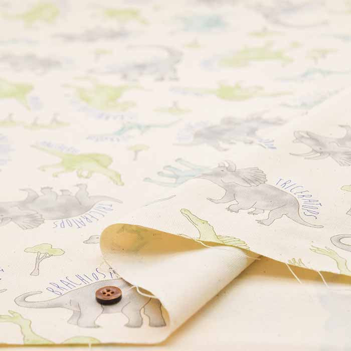 Cotton Ox Printed Fabric Shool boys Dinosaur - nomura tailor