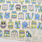 Cotton Ox Printed Fabric Retro Train - nomura tailor