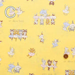 Cotton sheeting print fabric FunnyCat's Ballerina - nomura tailor