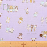 Cotton sheeting print fabric FunnyCat's Ballerina - nomura tailor