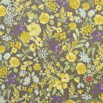 Cotton sheeting printed fabric Yellow Flower - nomura tailor