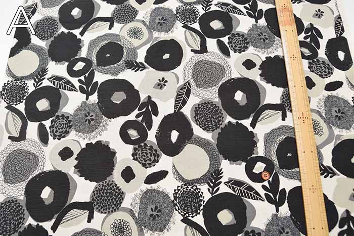 Cotton seating print fabric Flower Drawing - nomura tailor