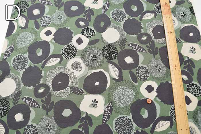 Cotton seating print fabric Flower Drawing - nomura tailor