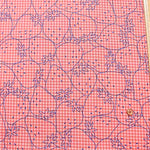 Durable water-repellent finish Cotton seating print fabric Strawberry gingham - nomura tailor