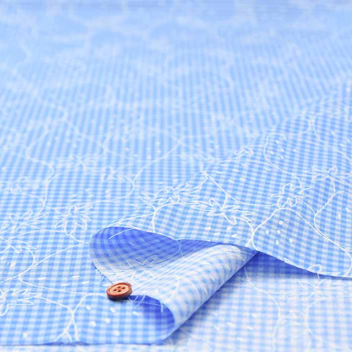 Durable water-repellent finish Cotton seating print fabric Strawberry gingham - nomura tailor