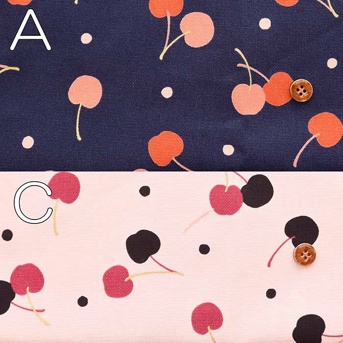 Cotton Ox Printed Fabric Black Girl Cherry - nomura tailor