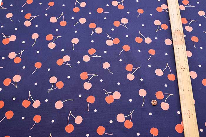 Cotton Ox Printed Fabric Black Girl Cherry - nomura tailor