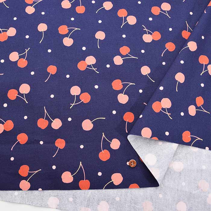 Cotton Ox Printed Fabric Black Girl Cherry - nomura tailor