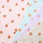 Cotton Ox Printed Fabric Petit embroidery Strawberry - nomura tailor