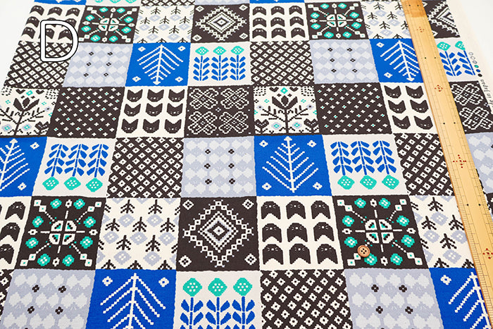 Cotton Oxford Fabric - Nordic Hugs Nordic Patchwork Style - nomura tailor