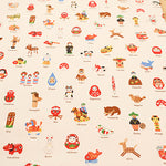 Cotton Oxford Printed Fabric - Local Series Traditional Folk Toys - nomura tailor