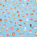 Cotton Oxford Printed Fabric - Local Series Traditional Folk Toys - nomura tailor