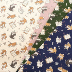 Cotton Oxford Printed Fabric - Refusal Dog - nomura tailor