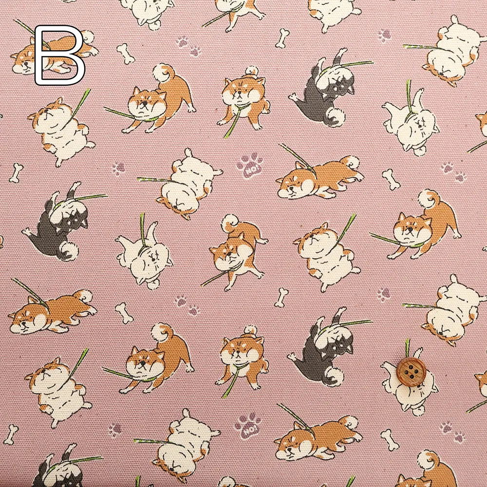 Cotton Oxford Printed Fabric - Refusal Dog - nomura tailor