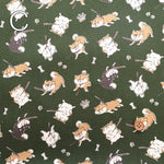 Cotton Oxford Printed Fabric - Refusal Dog - nomura tailor
