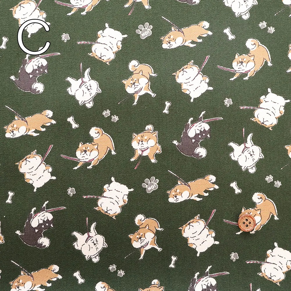 Cotton Oxford Printed Fabric - Refusal Dog - nomura tailor