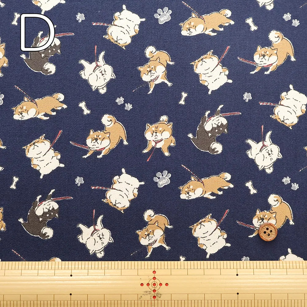 Cotton Oxford Printed Fabric - Refusal Dog - nomura tailor