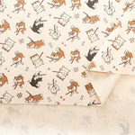 Cotton Oxford Printed Fabric - Refusal Dog - nomura tailor