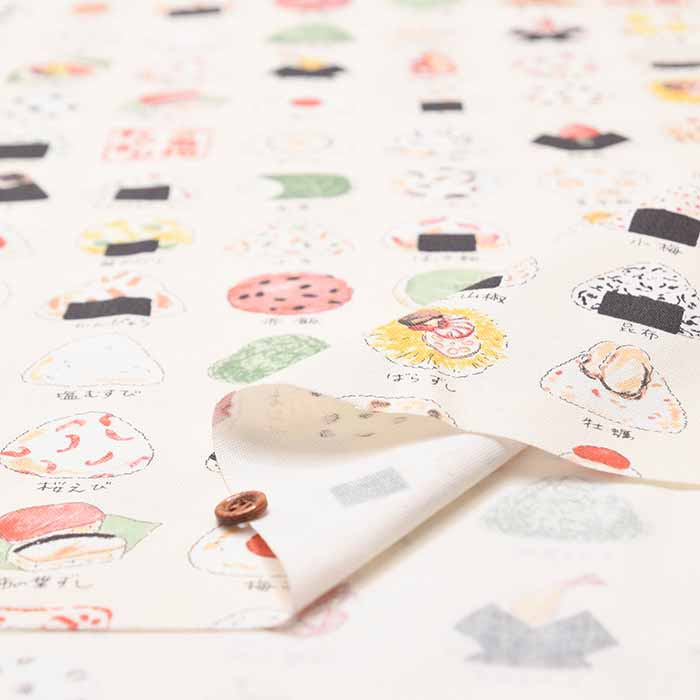 Cotton Ox Printed Fabric Local Onigiri - nomura tailor