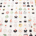 Cotton Ox Printed Fabric Local Onigiri - nomura tailor