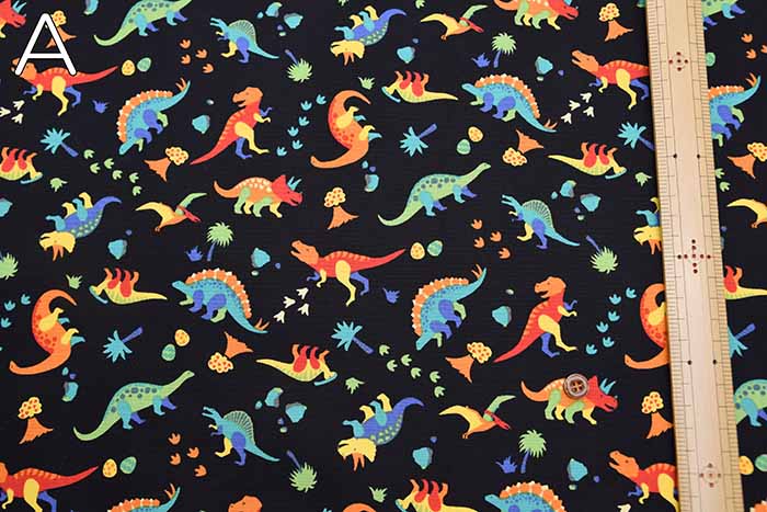 Cotton Ox Printed Fabric Dinosaur - nomura tailor