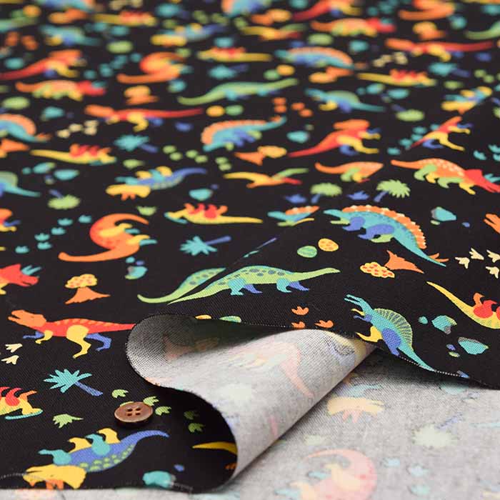 Cotton Ox Printed Fabric Dinosaur - nomura tailor