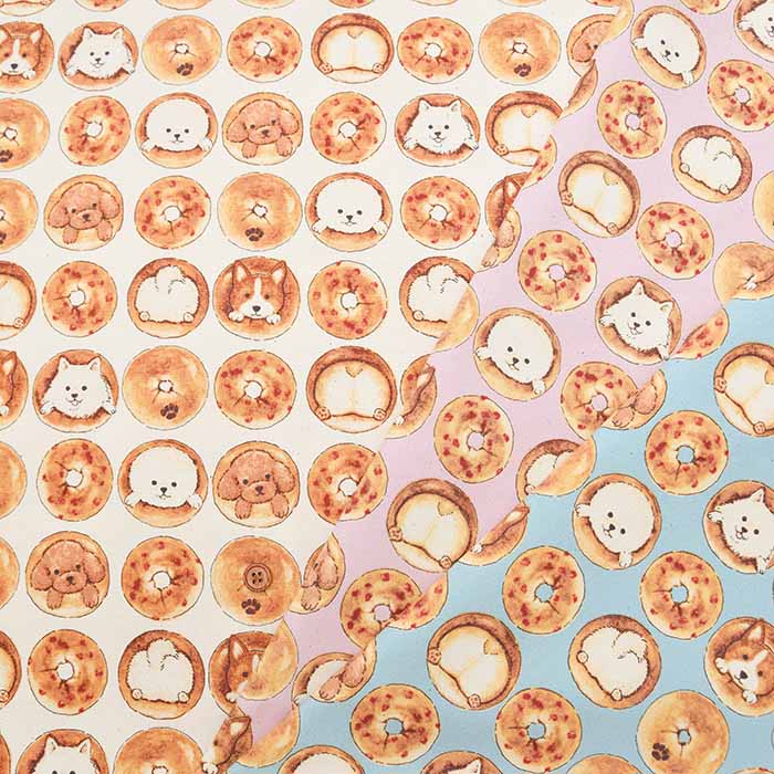 Cotton Ox Printed Fabric Dog Bagel - nomura tailor