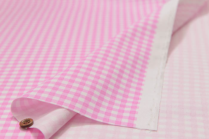 Cotton Oxford Print Gingham 1 - nomura tailor