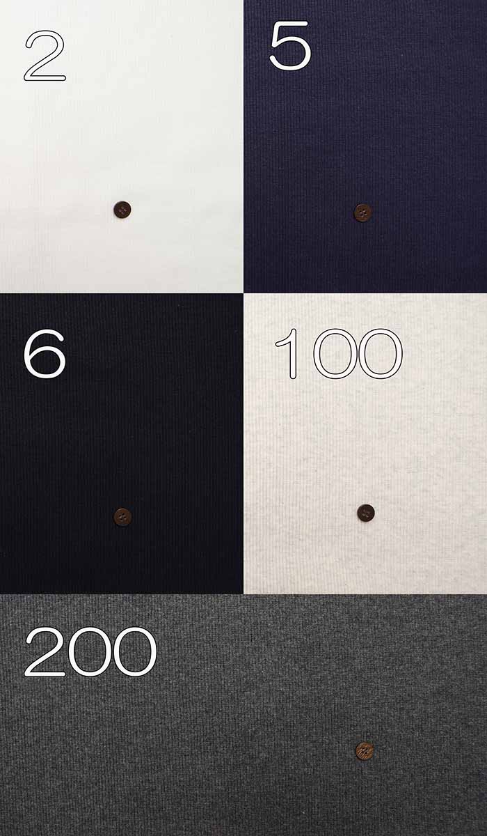 Rib knit fabric plain - nomura tailor