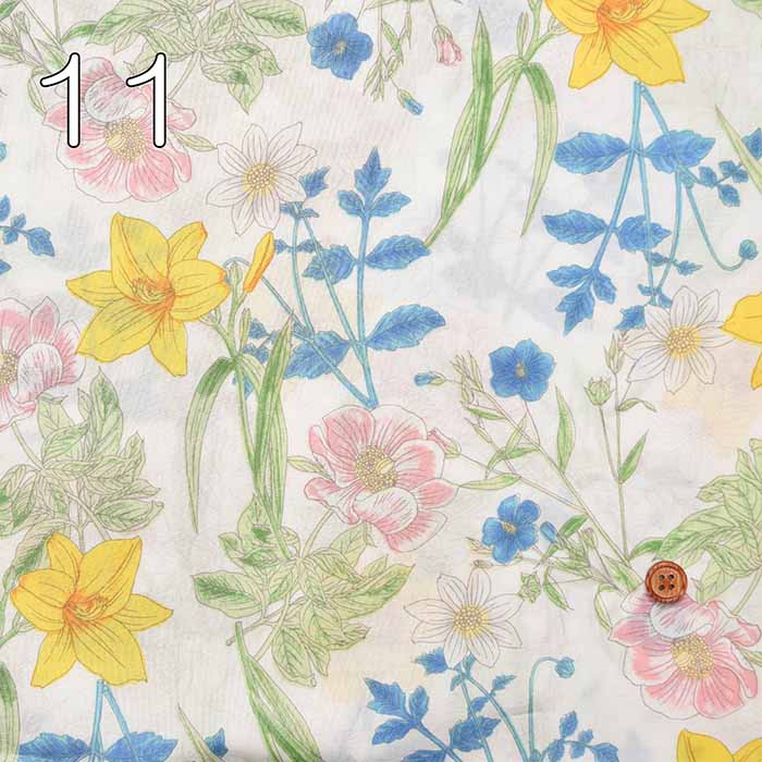 Cotton 80 roan printed fabric Drawing Flower - nomura tailor