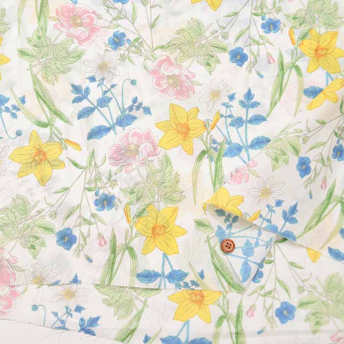 Cotton 80 roan printed fabric Drawing Flower - nomura tailor