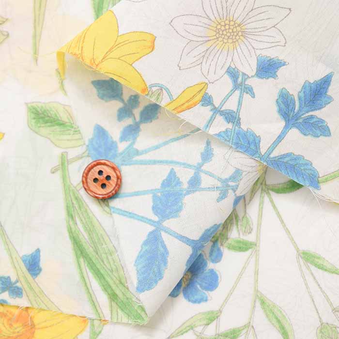 Cotton 80 roan printed fabric Drawing Flower - nomura tailor