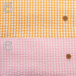 T/C Seersucker Check Printed Fabric - nomura tailor