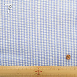 T/C Seersucker Check Printed Fabric - nomura tailor