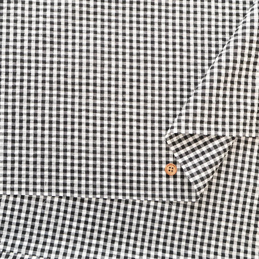 T/C Seersucker Check Printed Fabric - nomura tailor