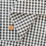 T/C Seersucker Check Printed Fabric - nomura tailor