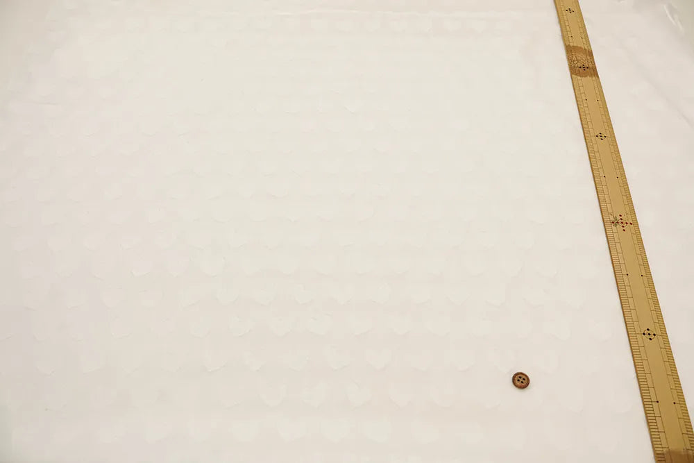 Cotton Cut Jacquard Fabric - Heart - nomura tailor