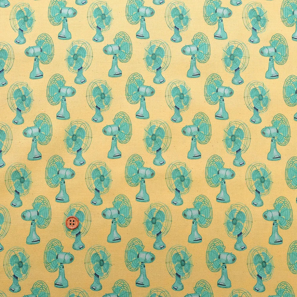 Made in Taiwan Cotton 20 Sheeting Inkjet-printed Fabric - Electric Fans - nomura tailor