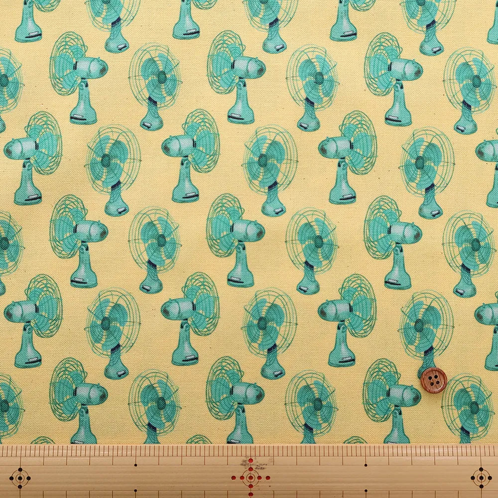 Made in Taiwan Cotton 20 Sheeting Inkjet-printed Fabric - Electric Fans - nomura tailor
