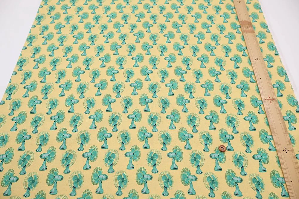Made in Taiwan Cotton 20 Sheeting Inkjet-printed Fabric - Electric Fans - nomura tailor