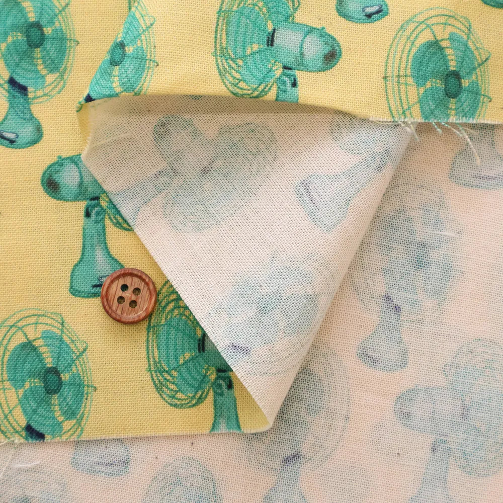 Made in Taiwan Cotton 20 Sheeting Inkjet-printed Fabric - Electric Fans - nomura tailor