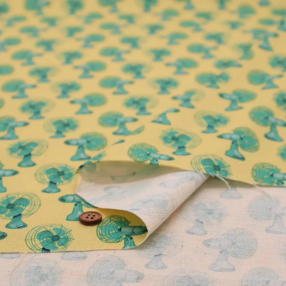 Made in Taiwan Cotton 20 Sheeting Inkjet-printed Fabric - Electric Fans - nomura tailor