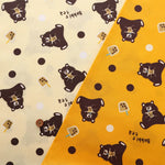 Made in Taiwan Cotton 20 Sheeting Inkjet-printed Fabric - Tapioca and Bears - nomura tailor