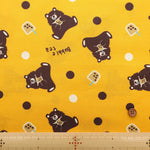 Made in Taiwan Cotton 20 Sheeting Inkjet-printed Fabric - Tapioca and Bears - nomura tailor