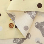 Made in Taiwan Cotton 20 Sheeting Inkjet-printed Fabric - Tapioca and Bears - nomura tailor