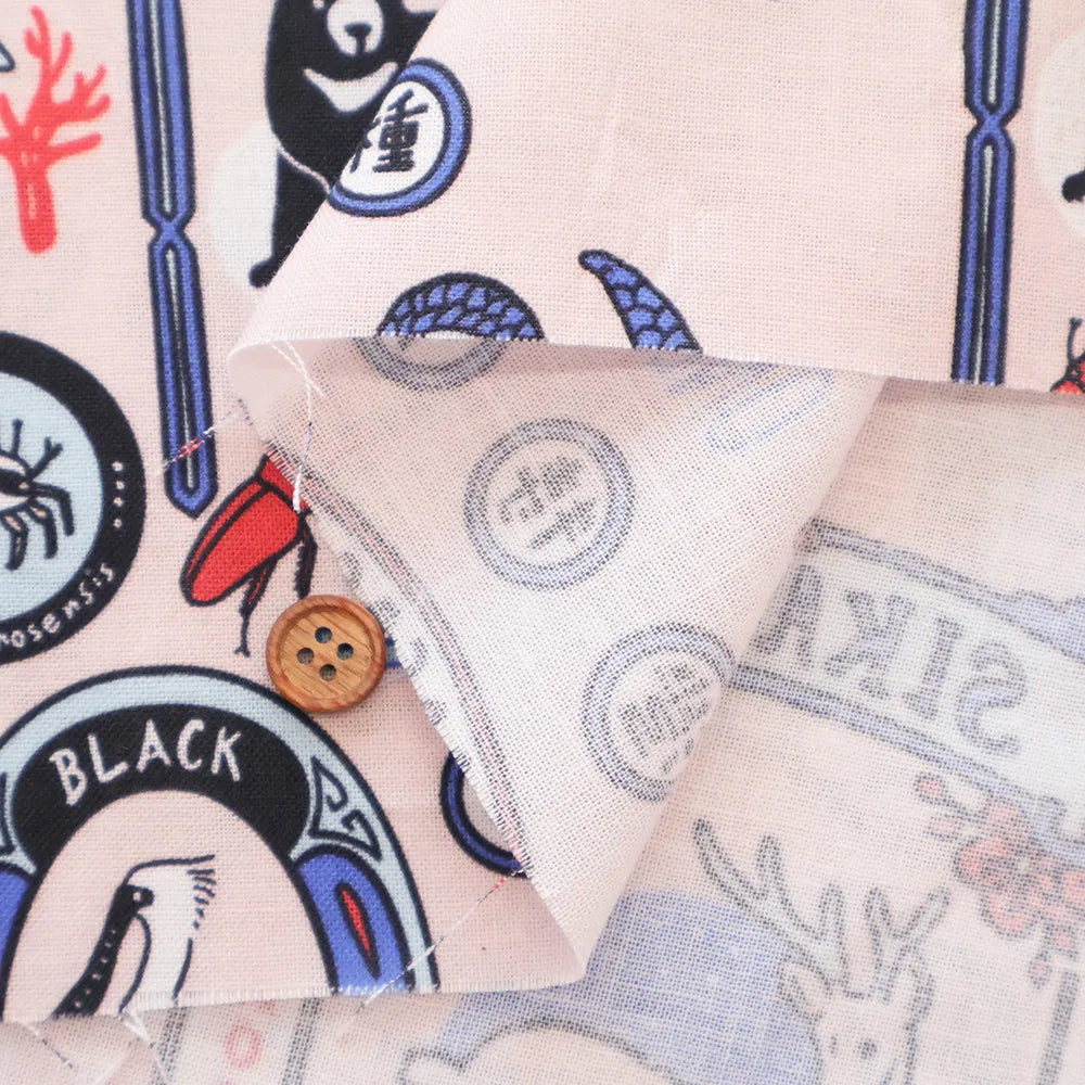 Made in Taiwan Cotton 20 Sheeting Inkjet-printed Fabric - Taiwan Endemic Species - nomura tailor