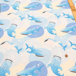 Made in Taiwan Cotton 20 Sheeting Inkjet-printed Fabric - Whale shark - nomura tailor