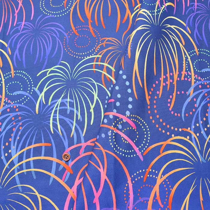 Cotton Seating Inkjet Printed Fabric Fireworks Made in China - nomura tailor