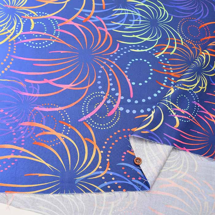 Cotton Seating Inkjet Printed Fabric Fireworks Made in China - nomura tailor